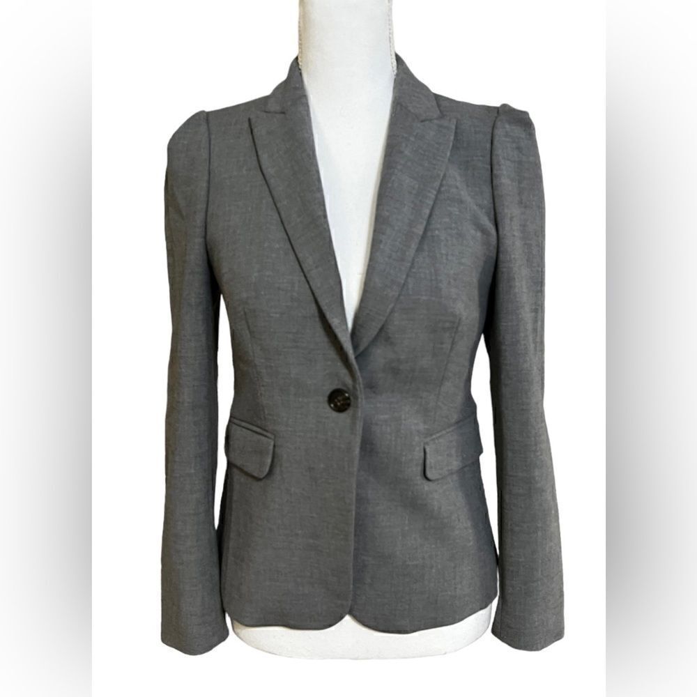 J. Crew 365 Puff Shoulder Blazer k3013 single button